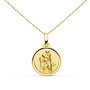 Voir la diapositive 1 : L'ATELIER D'AZUR Collier - Médaille Or 18 Carats 750/1000 Saint Christophe - Chaîne Dorée & Gravure Offerte