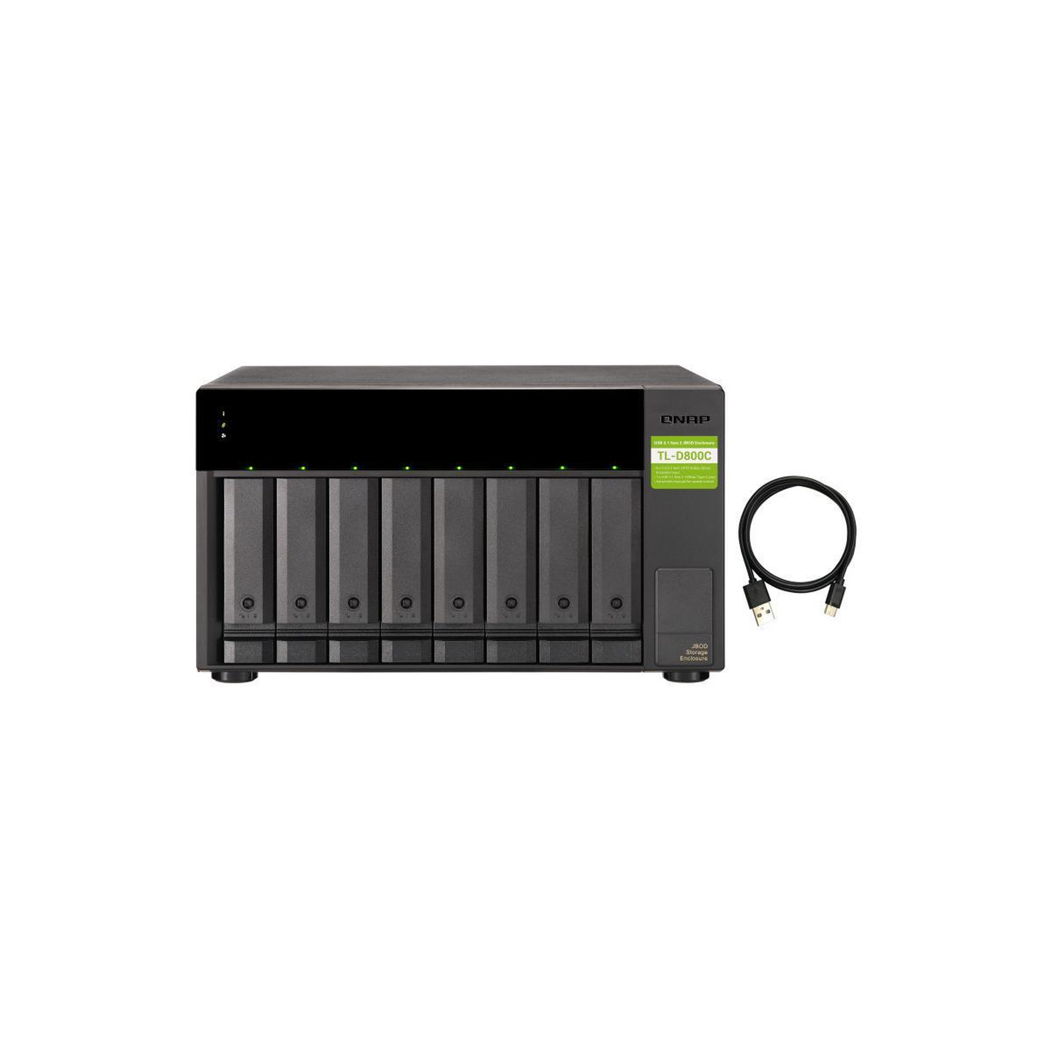 Voir la diapositive 2 : Qnap Qnap tl-d800c boîtier de disques de stockage boîtier disque dur/ssd noir, gris 2.5/3.5