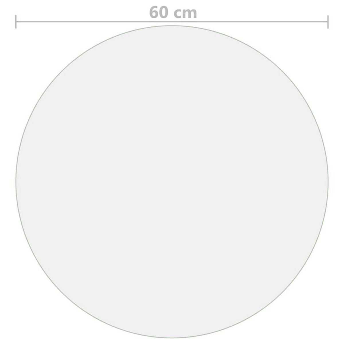 VIDAXL Protecteur de table transparent Ø 60 cm 2 mm PVC
