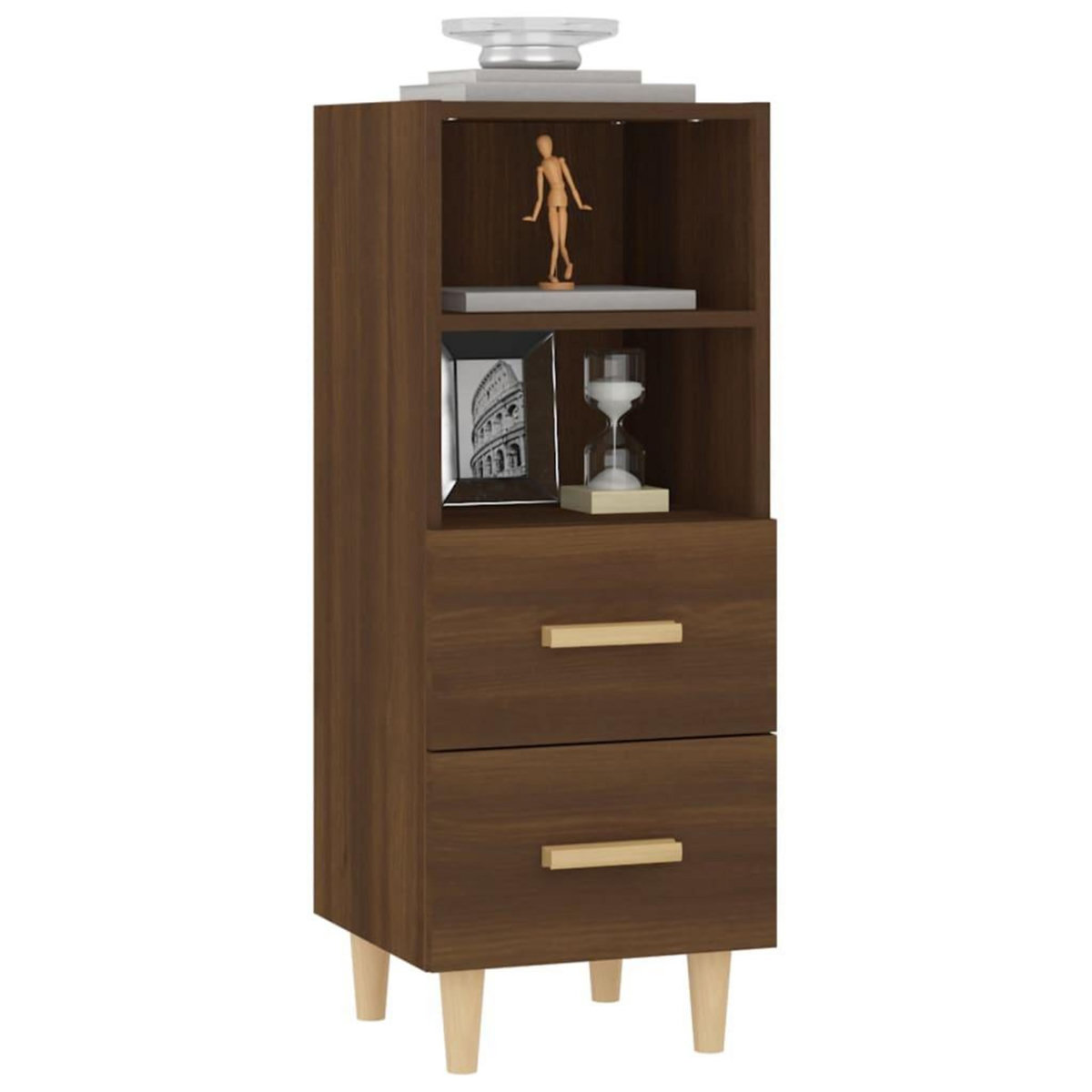 VIDAXL Buffet Chene marron 34,5x34x90 cm Bois d'ingenierie