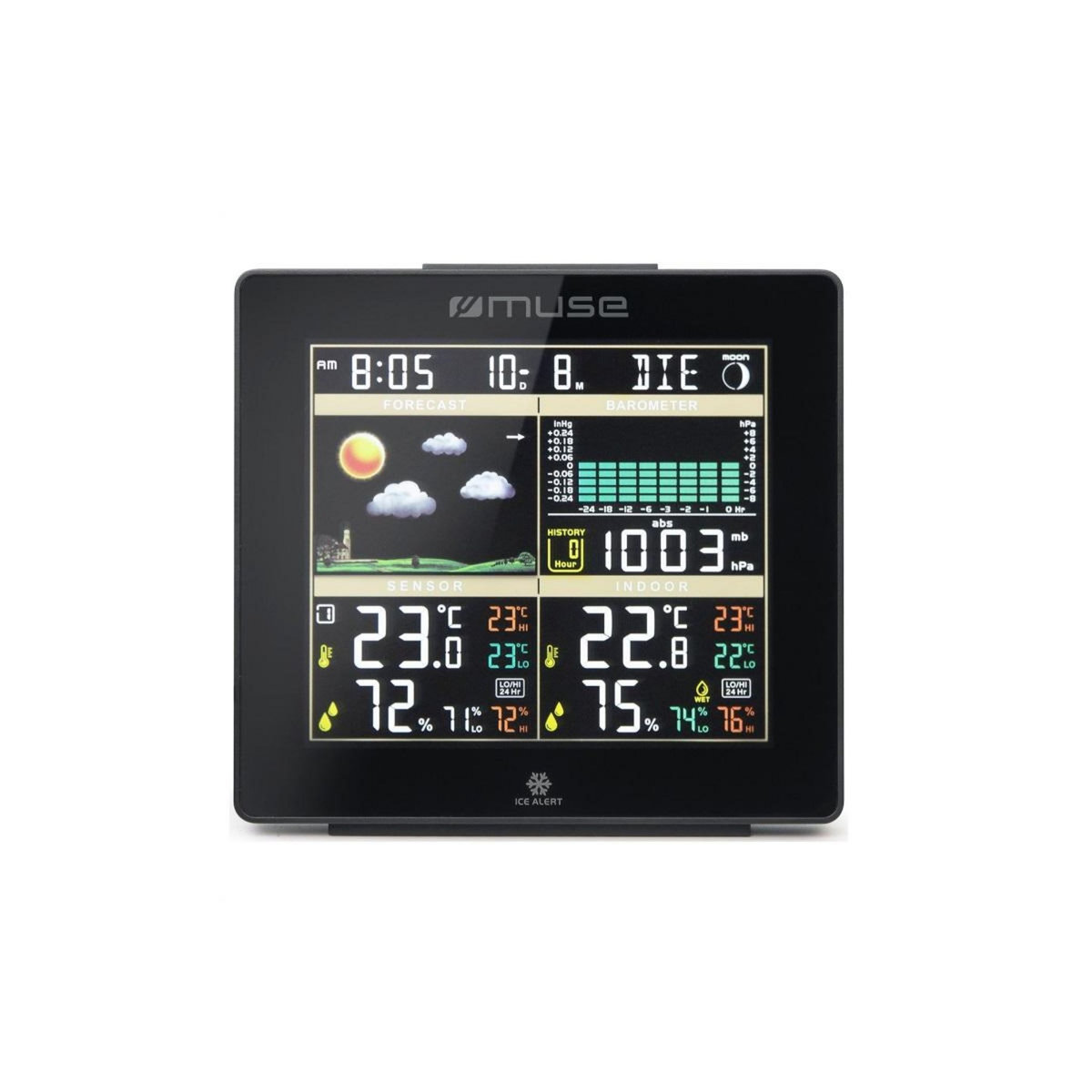 Muse Station météo noir lcd noir - M085WS