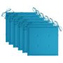 Voir la diapositive 5 : VIDAXL Chaises de jardin lot de 6 et coussins bleu Bois de teck massif