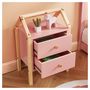 Voir la diapositive 5 : Table de chevet enfant  2 tiroirs L46cm CLEM