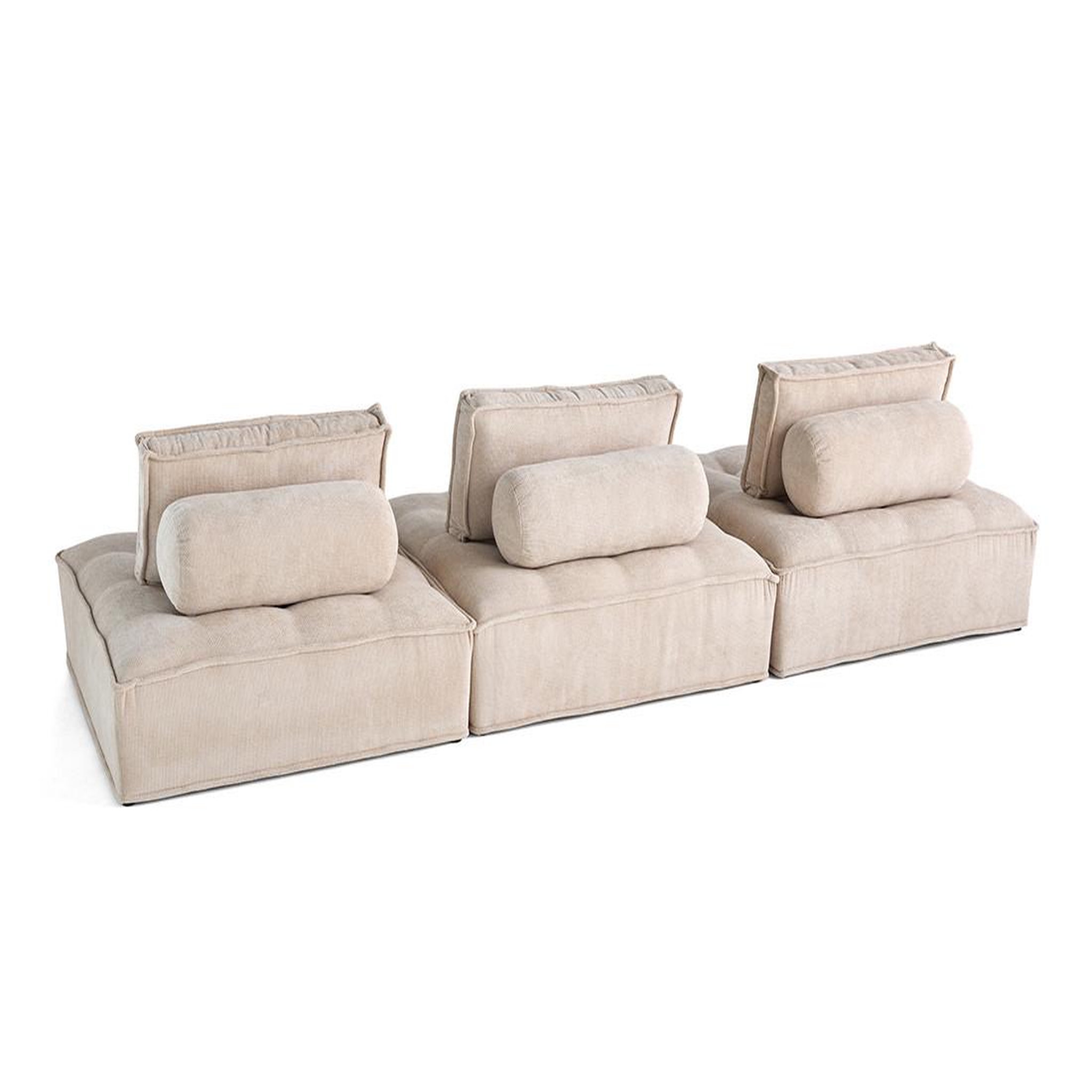 Voir la diapositive 4 : LISA DESIGN Marisol - canapé modulable droit 3 places - velours texturé