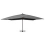 Voir la diapositive 3 : VIDAXL Parasol de jardin en porte-a-faux avec mat en bois anthracite