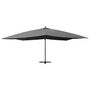 Voir la diapositive 3 : VIDAXL Parasol de jardin en porte-a-faux avec mat en bois anthracite
