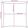 Voir la diapositive 6 : VIDAXL Voile d'ombrage 160 g/m^2 Rouge 7x7 m PEHD