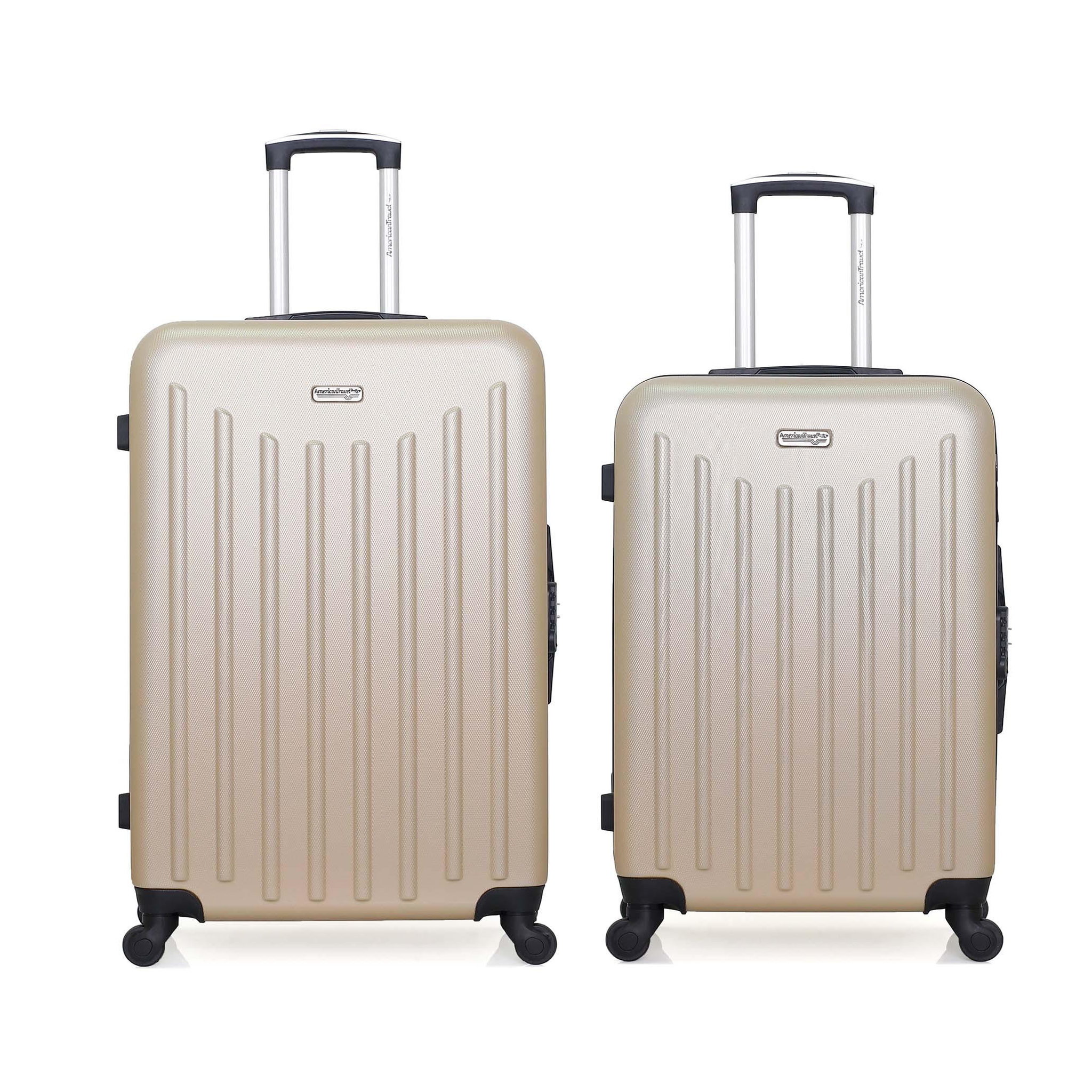 AMERICAN TRAVEL American travel - lot de 2 - valise grand format et valise weekend brooklyn