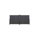 ID MARKET Paravent extérieur rétractable double 180 x 800 CM gris anthracite store latéral