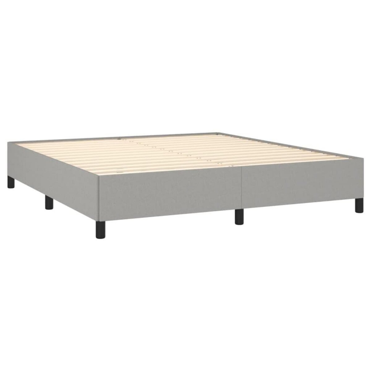 VIDAXL Cadre de lit sans matelas gris clair 180x200 cm tissu