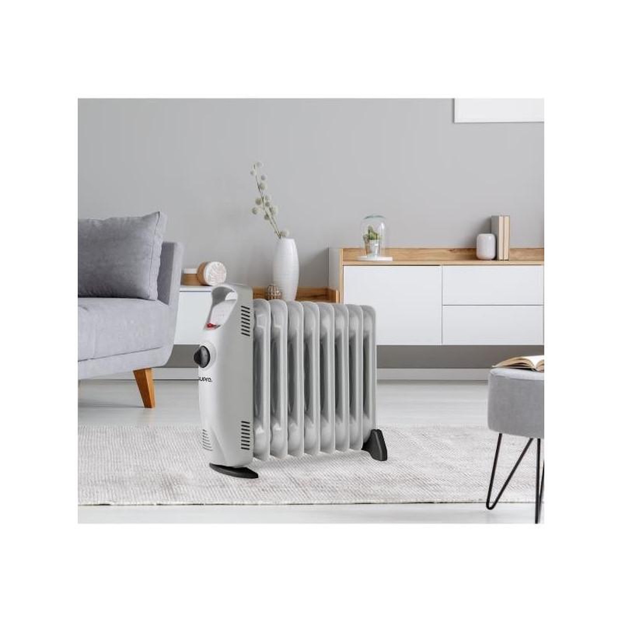 Voir la diapositive 2 : Supra Radiateur bain d'huile 1000w blanc - OLIABLANC1000