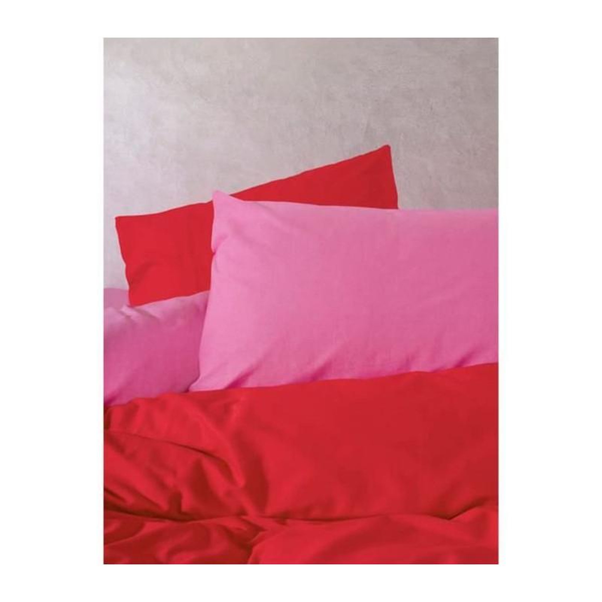 Voir la diapositive 3 : GENERIQUE Parure de lit - 108CZY61205 - 1 housse de couette 220 x 240 cm + 2 taies d'oreiller 60 x 60 cm - 100% coton ranforcé - Rouge