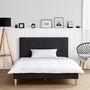 Voir la diapositive 2 : HomeStyle4U Lit double tete de lit velours 140x200 gris