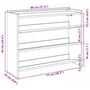 Voir la diapositive 6 : VIDAXL Etagere a chaussures chene sonoma 80x25x62 cm bois d'ingenierie
