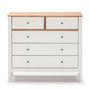 Voir la diapositive 3 : VS VENTA-STOCK Commode 5 tiroirs Luca dans les tiroirs Blanc/Chêne, 79 cm Longueur