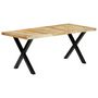 Voir la diapositive 1 : VIDAXL Table a manger 180x90x76 cm Bois de manguier massif