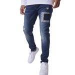 Project X Jean Slim  Foncé Homme Project X Paris 2090025. Coloris disponibles : Bleu