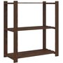 Voir la diapositive 2 : VIDAXL Support de rangement a 3 niveaux marron 80x38x90 cm bois de pin