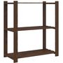 Voir la diapositive 2 : VIDAXL Support de rangement a 3 niveaux marron 80x38x90 cm bois de pin