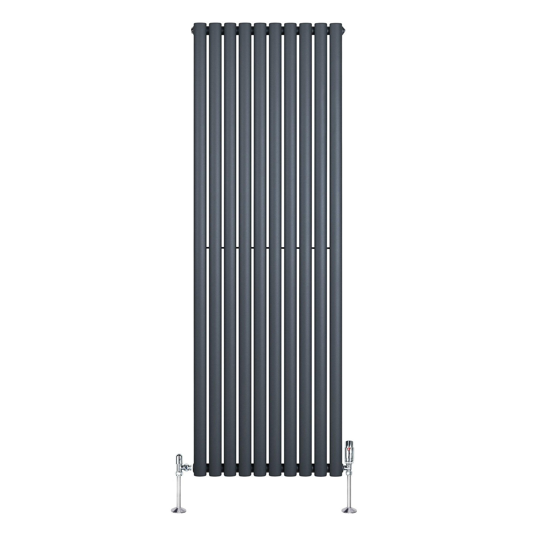 Voir la diapositive 2 : MONSTERSHOP Radiateur à colonnes ovales & vannes, 1 panneau - 1800 x 600 mm