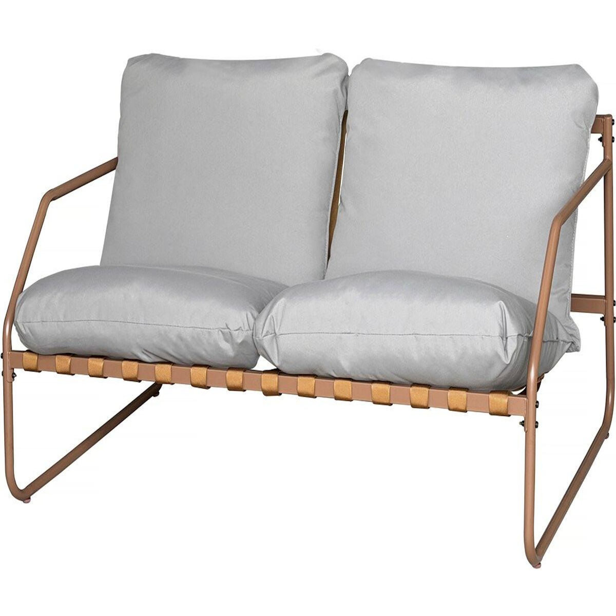 Habitat et Jardin Salon de jardin en métal avec coussins  Sora  - 4 places - Terracotta