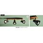 Voir la diapositive 4 : OSTARIA Rampe 3 spots orientables Atelier noir