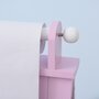 HOMCOM Tableau enfant - chevalet enfant - ardoise double face - tableau blanc tableau à craie - rouleau papier + paniers rangement intégrés - MDF rose