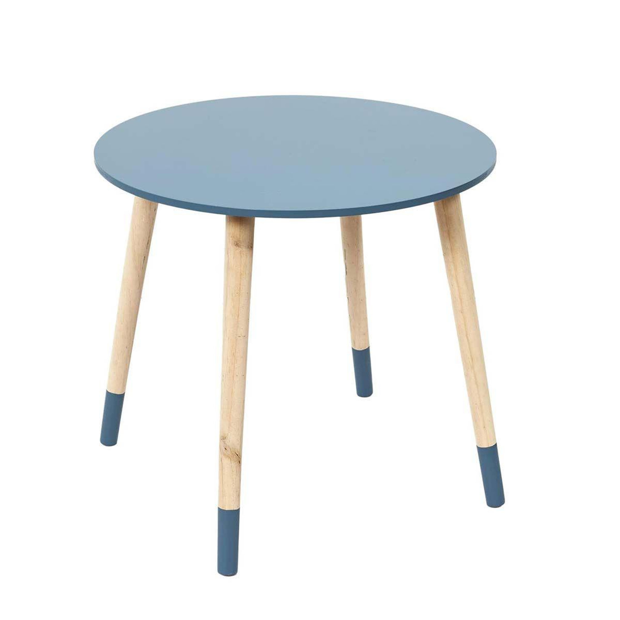 Voir la diapositive 2 : The Home Deco Factory Lot de 2 tables gigognes  relief bicolore  48cm bleu & jaune