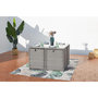 Voir la diapositive 3 : CONCEPT USINE Table et chaises 8 places encastrables en résine gris-blanc MIAMI