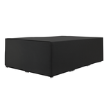 OUTSUNNY Housse de protection salon de jardin bâche etanche tissu oxford rectangulaire 222L x 155l x 67H cm noir