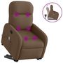 Voir la diapositive 1 : VIDAXL Fauteuil de massage inclinable Marron Tissu