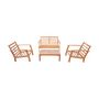 Voir la diapositive 6 : SWEEEK Salon de jardin en bois 4 places - Ushuaïa - Canapé, fauteuils et table basse en acacia, design