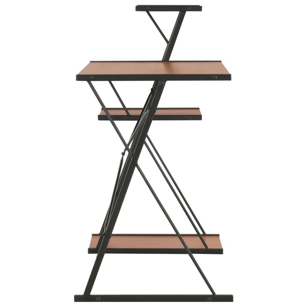 VIDAXL Bureau avec etagere Noir et marron 116x50x93 cm