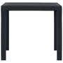 Voir la diapositive 2 : VIDAXL Table de jardin Anthracite 79x79x72cm Plastique Aspect de rotin