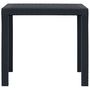 Voir la diapositive 2 : VIDAXL Table de jardin Anthracite 79x79x72cm Plastique Aspect de rotin