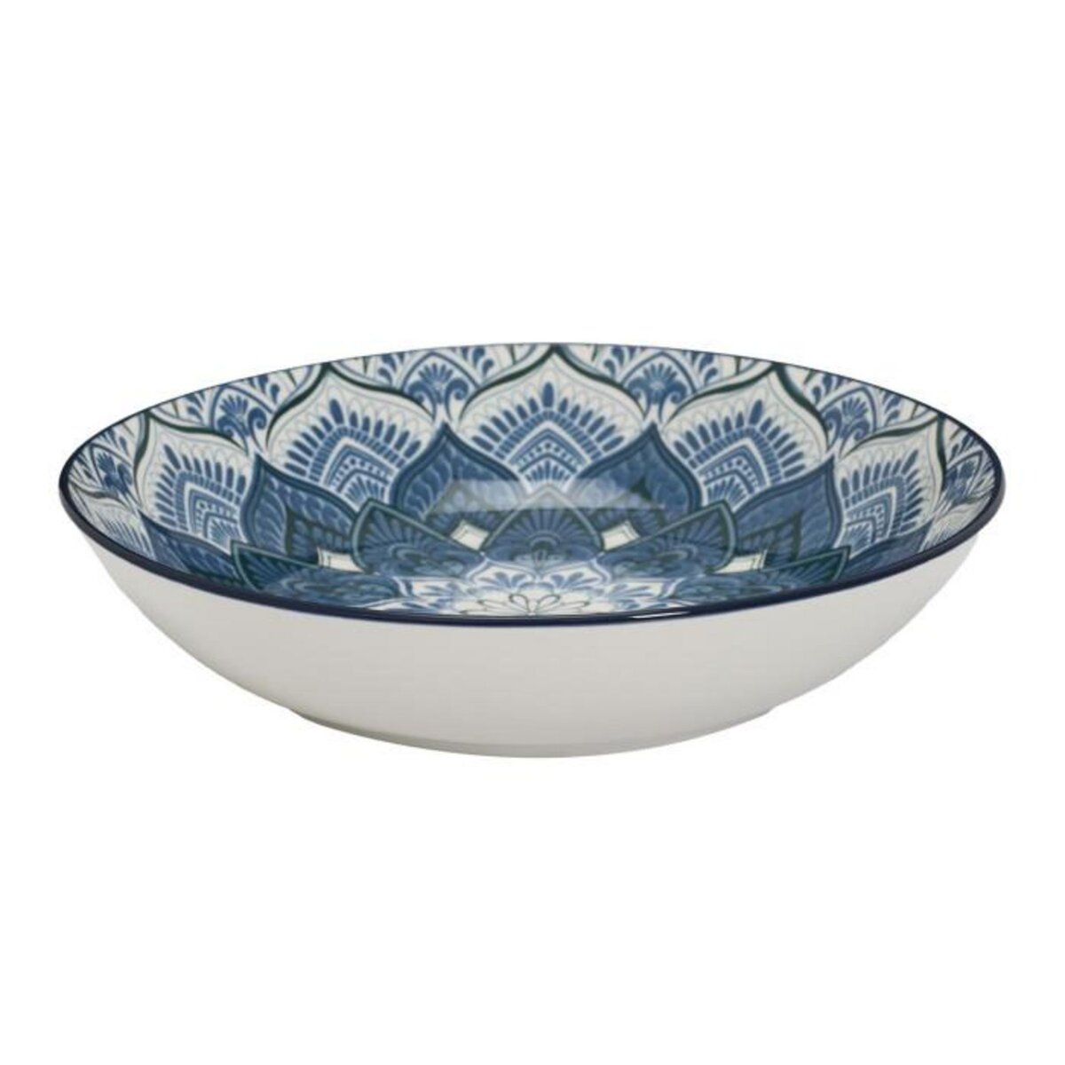 Paris Prix Service de Table 12 Pièces  Mandala  27cm Bleu