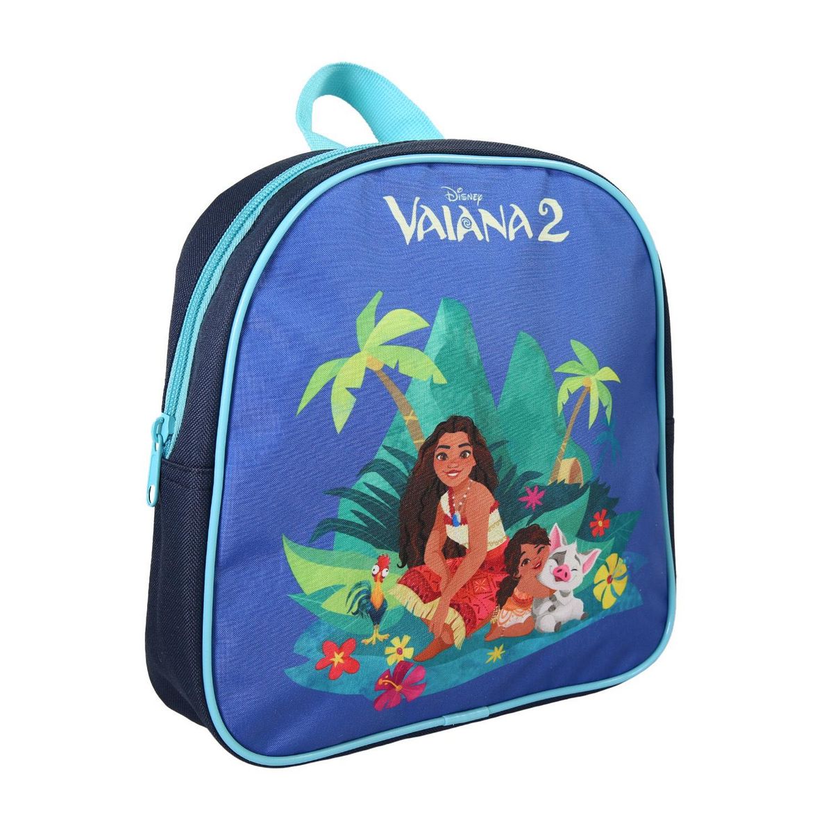 Bagtrotter Bagtrotter - Vaiana - Disney - Sac à Dos Scolaire Goûter 24 cm - Bleu Foncé - 1 compartiment zippé - Bretelles Matelassées - 24x7x24 cm - Matière Polyester - Sac à Dos Scolaire Maternelle