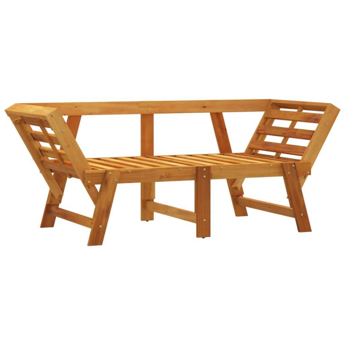 VIDAXL Banc de jardin avec coussins 2 en 1 bois d'acacia massif