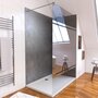 Aurlane Ensemble complet douche à l'Italiennne avec Receveur 120x90 + Paroi miroir + Panneaux muraux