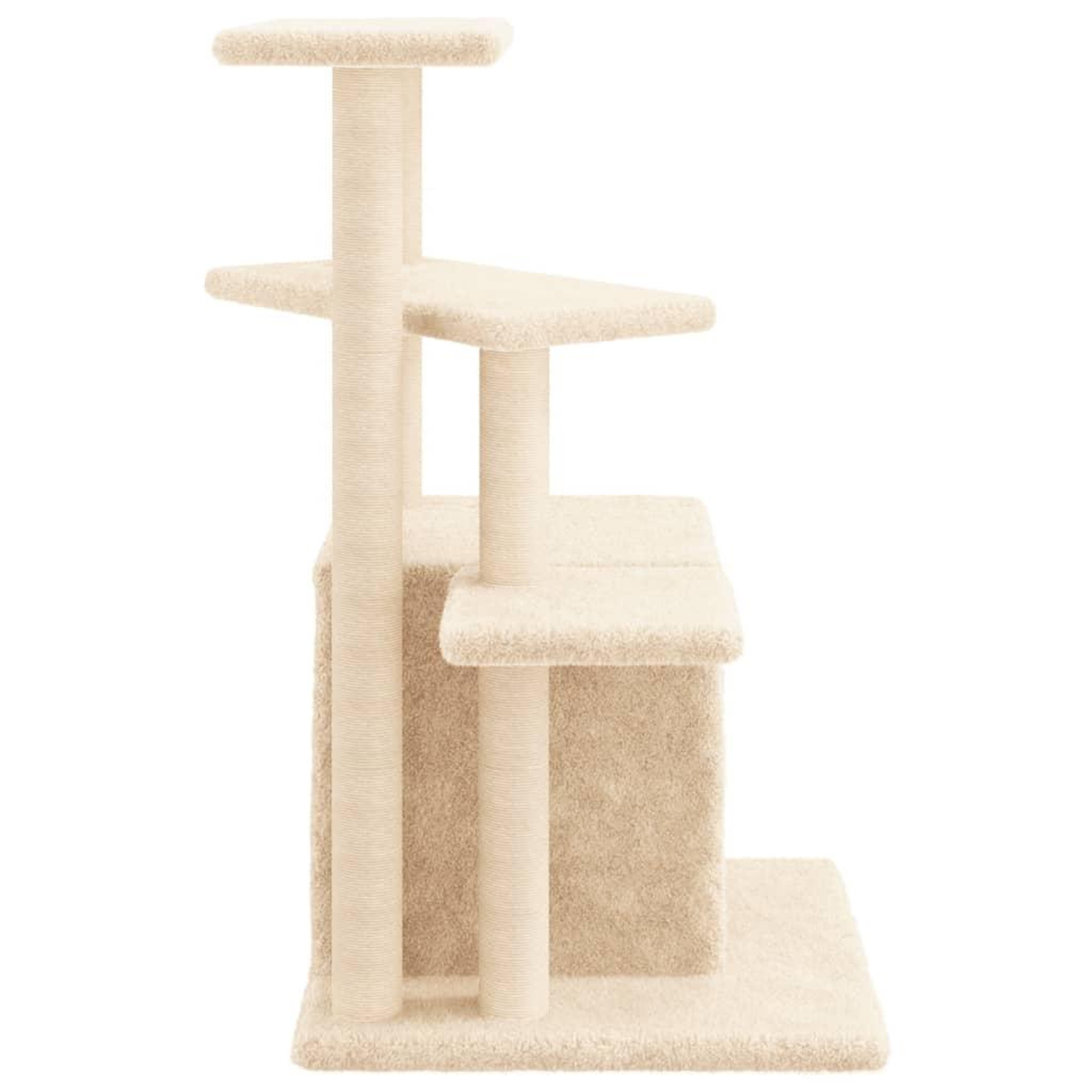 Voir la diapositive 5 : VIDAXL Arbre a chat avec griffoirs en sisal creme 83,5 cm