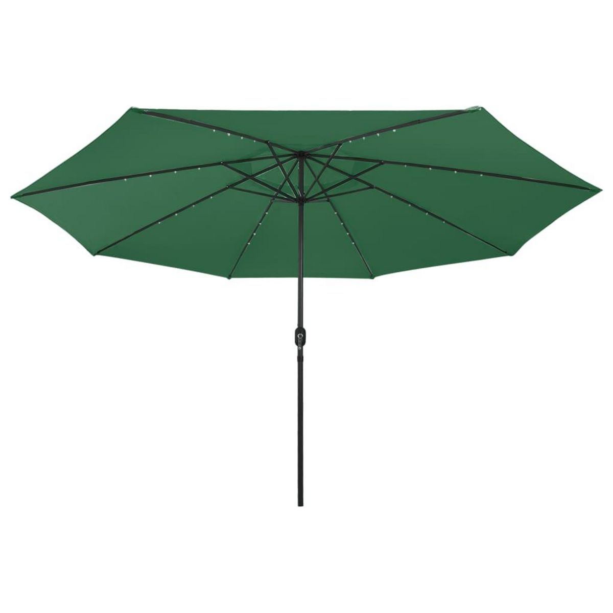 VIDAXL Parasol de jardin avec lumieres LED et mat en metal 400 cm vert
