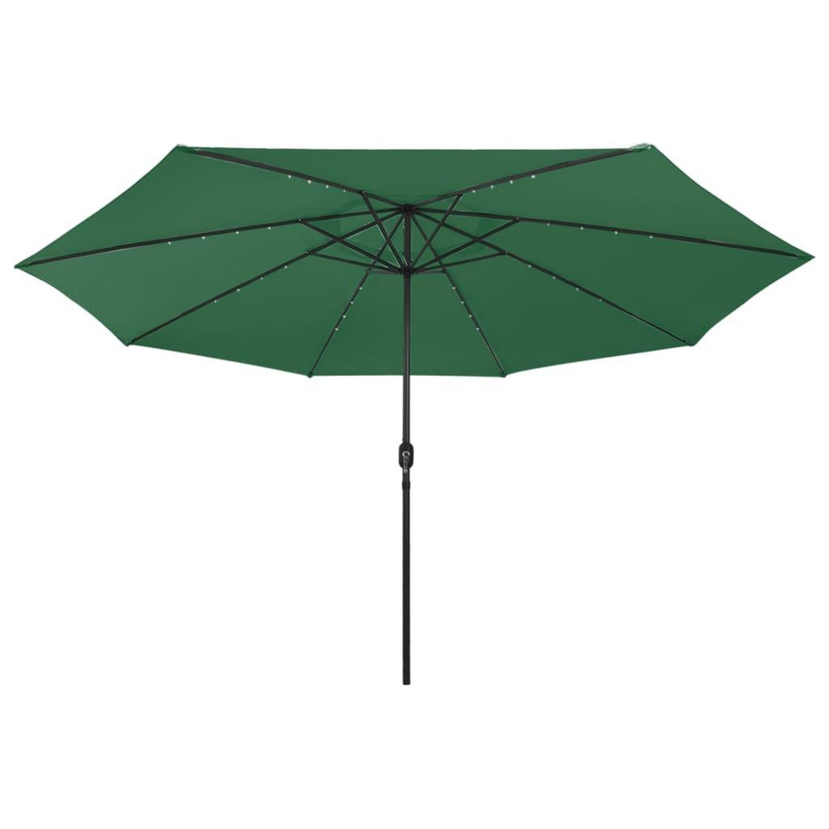 VIDAXL Parasol de jardin avec lumieres LED et mat en metal 400 cm vert