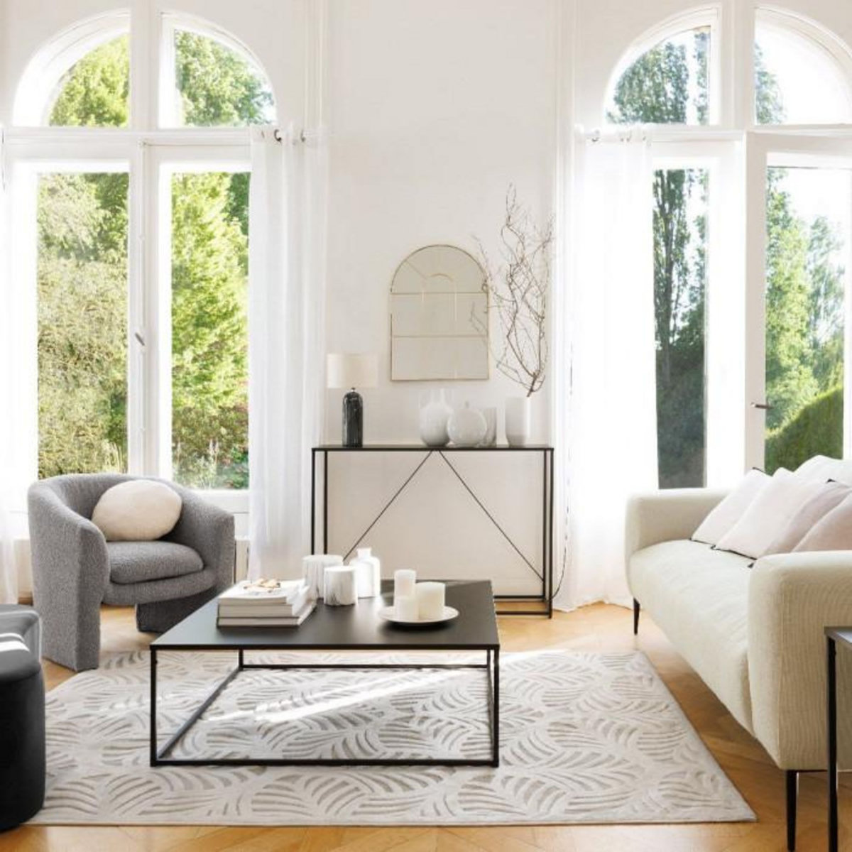 ATMOSPHERA Vase Design en Céramique  Le Collectionneur  22cm Blanc