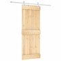 Voir la diapositive 2 : VIDAXL Porte coulissante et kit de quincaillerie 80x210 cm pin massif