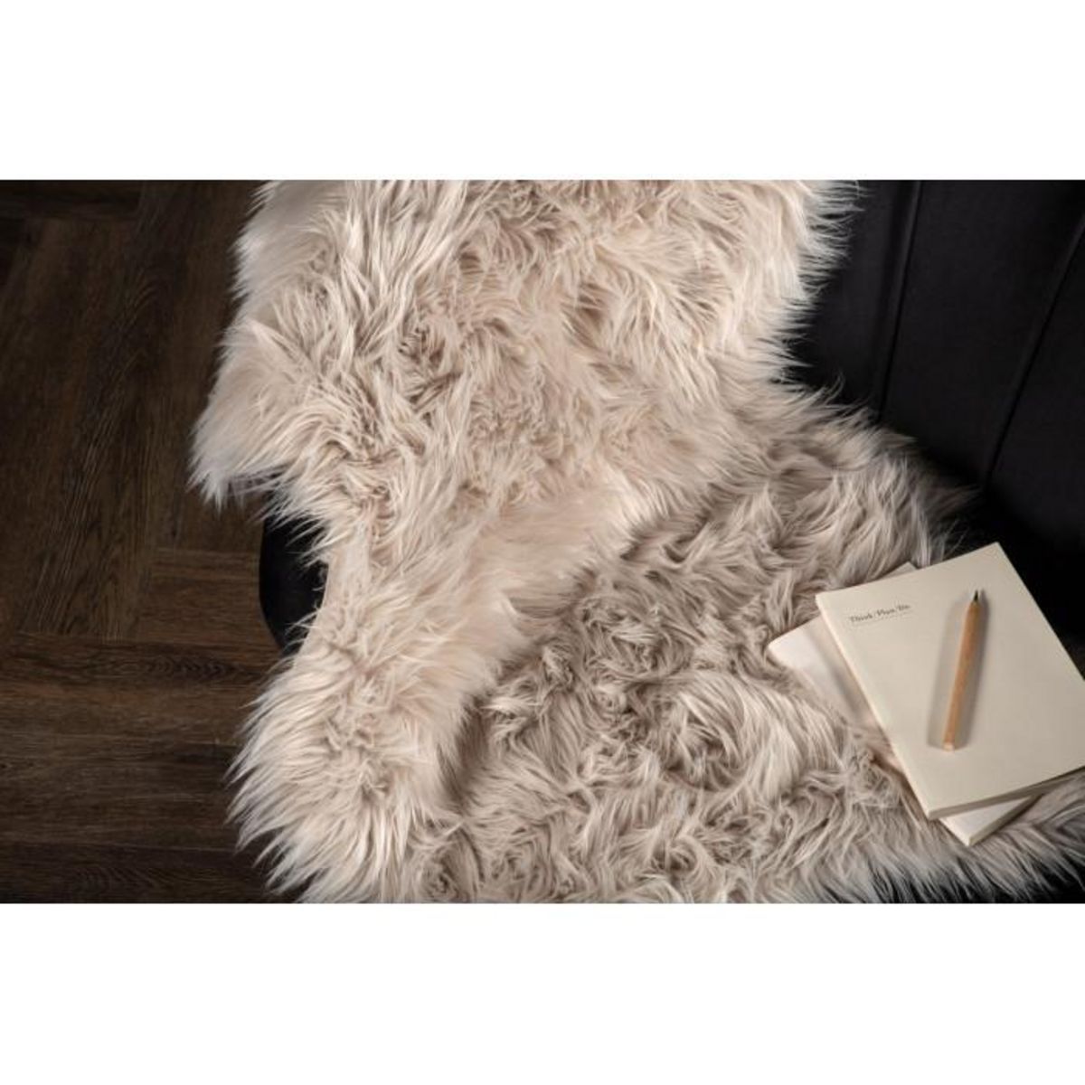 Paris Prix Tapis Imitation Fourrure  Katy  60x90cm Beige