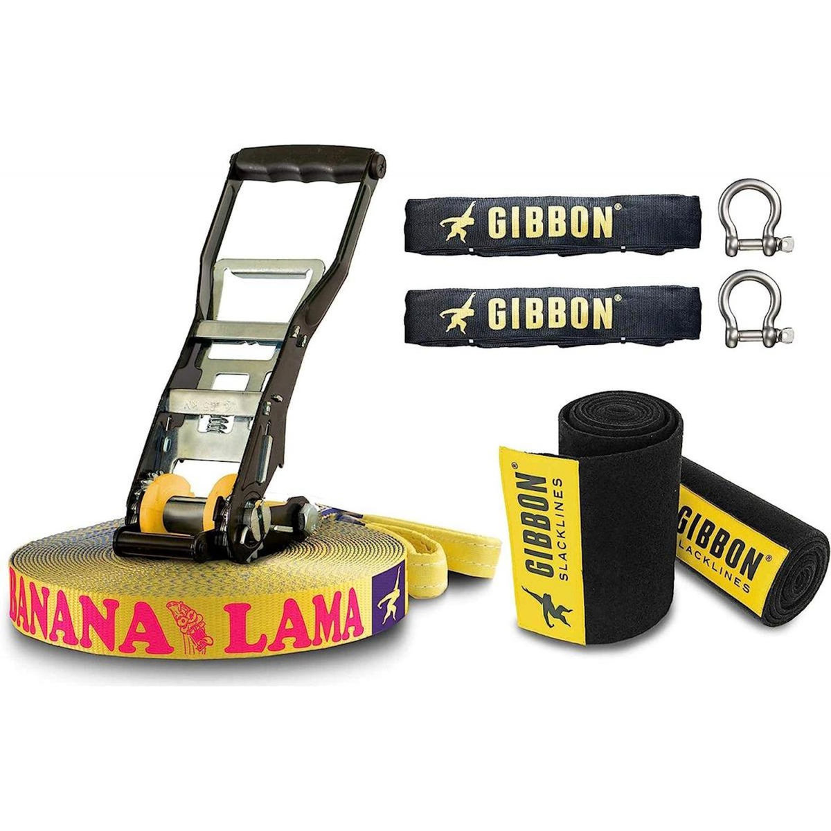 GIBBON Set Slackline Banana Lama - Protection D'arbre -25m