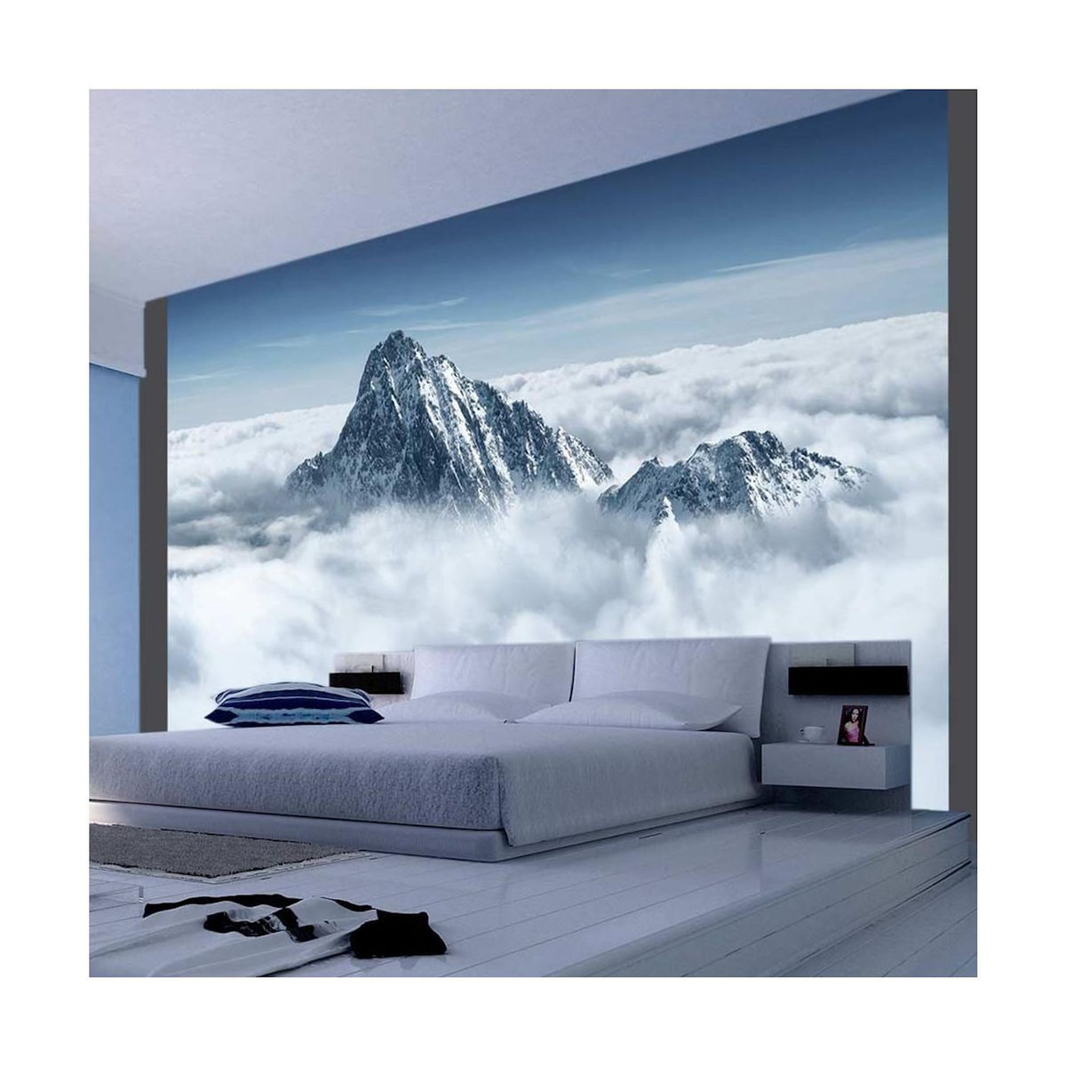 Paris Prix Papier Peint  Montagne Entourée de Nuages