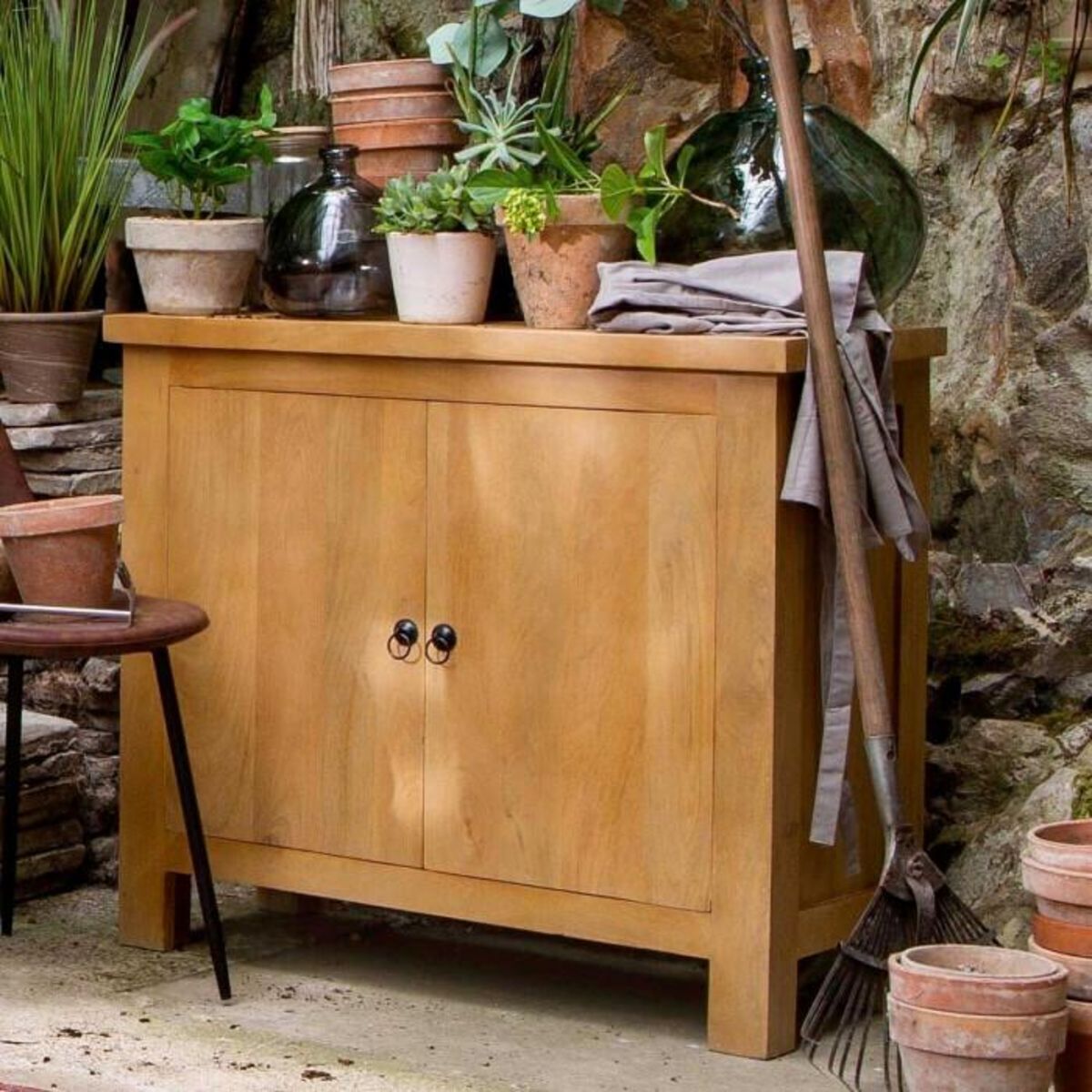 ATMOSPHERA Buffet 2 Portes Design  Ajmal  90cm Marron