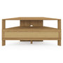 Voir la diapositive 3 : ID MARKET Meuble TV 100 cm d'angle HANAE 1 porte effet naturel cannage