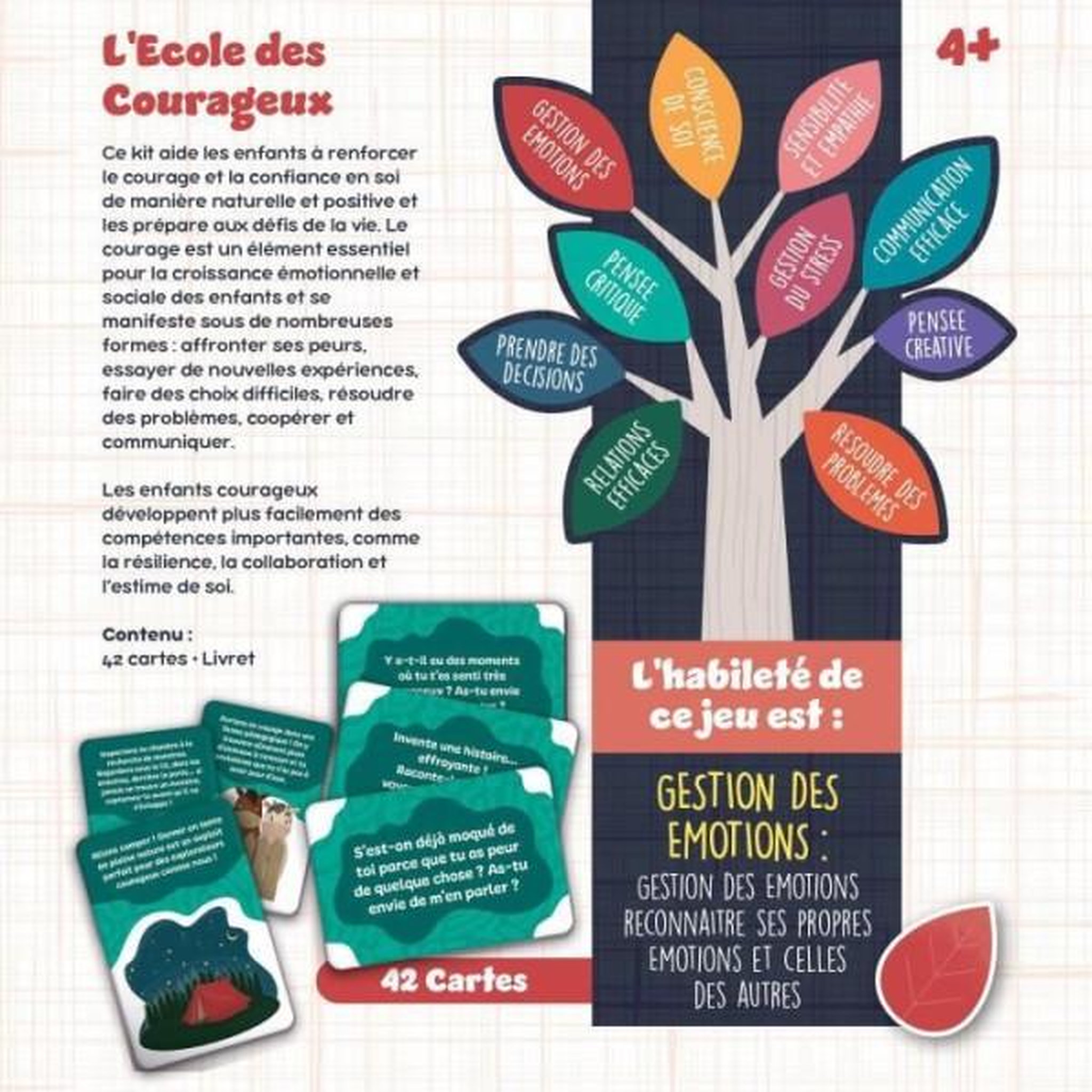 Voir la diapositive 4 : LISCIANI GIOCHI Jeu de cartes pour les enfants courageux - Jeu Éducatif - LIFE SKILLS - Cartes illustrées